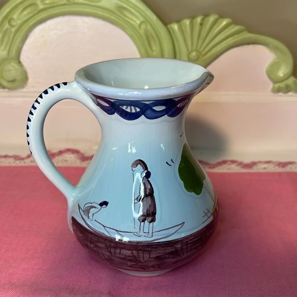 DELFT Williamsburg  Mini Creamer Pitcher Made in Holland Vintage 1967